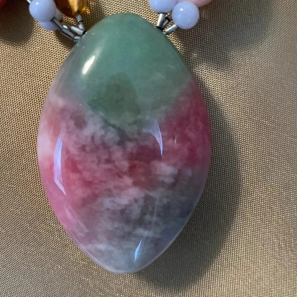 Gemstone necklace SS  925 - Picture 2 of 9